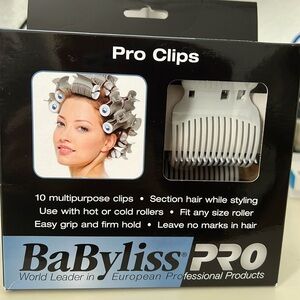 Babyliss Pro Clips-10 multipurpose clips (hot/cold rollers) Fits any size roller